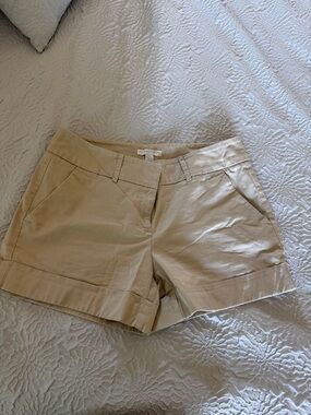 New York & Company Beige Tailored Bermuda Shorts